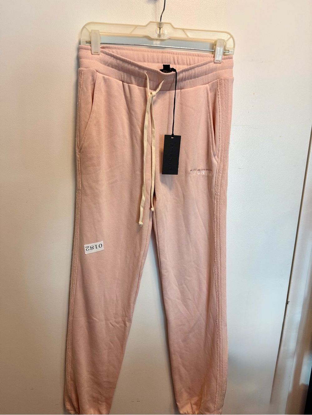 Twenty Blush Pink Embroidered Joggers